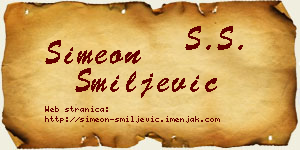 Simeon Smiljević vizit kartica